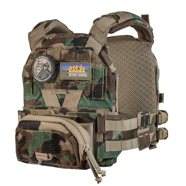 1 - Плитоноска Agilite K-ZERO Plate Carrier. Цвет Woodland. Материал Cordura 500D.