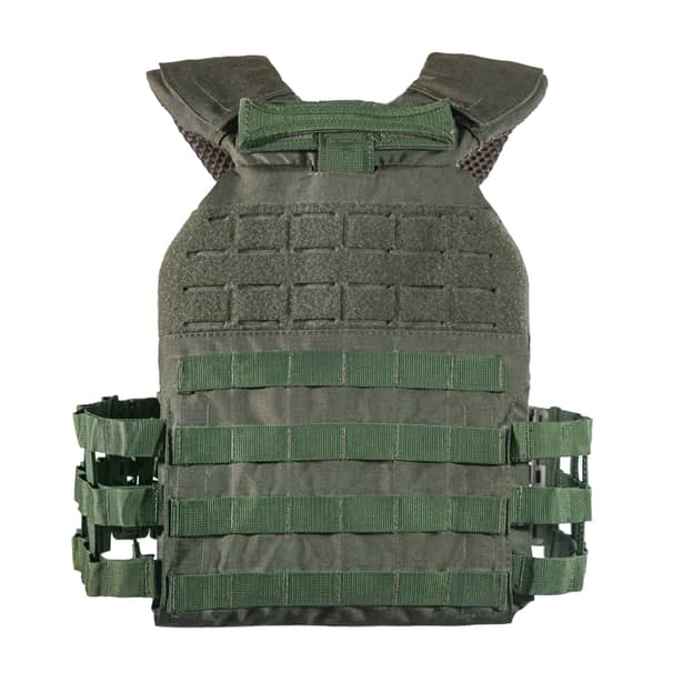 2 - Плитоноска TUR PRO с системой быстрого сброса. Molle. 3 подсумка для AK/AR. Цвет Олива.