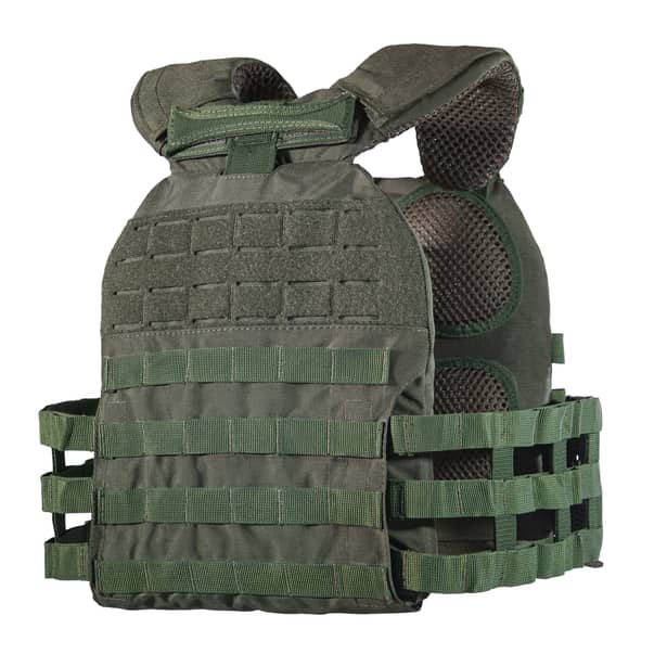 15 - Плитоноска TUR PRO с системой быстрого сброса. Molle. 3 подсумка для AK/AR. Цвет Олива.