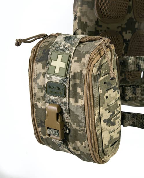 14 - Плитоноска TUR PRO (Комплект) с системой быстрого сброса. Molle. Цвет Пиксель.