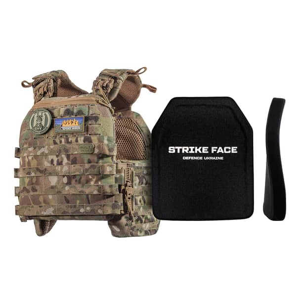 1 - Бронежилет 3-го класу (TUR PRO Gen 2). Вага 3.7 кг. З системою швидкого скидання. Molle. Колір Мультикам. Розмір S/M.