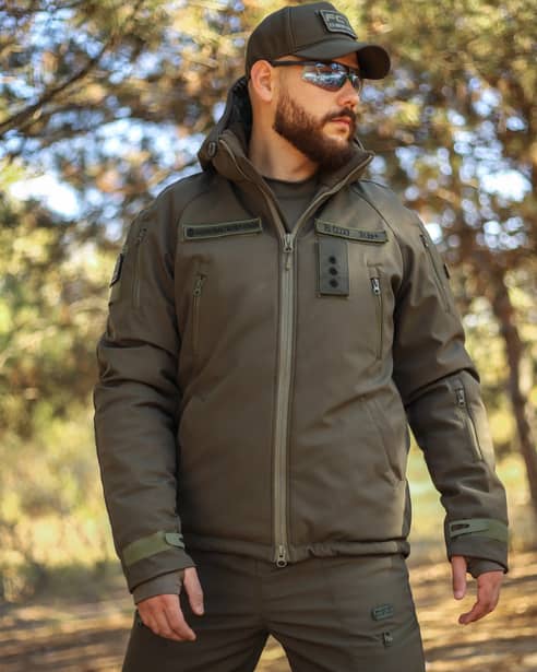 10 - Куртка тактическая Softshell ХАНТЕР. Осень-Весна Олива. Размер S (40-42)