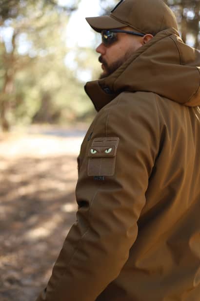 9 - Куртка тактическая Softshell ХАНТЕР. Осень-Весна Койот. Размер S (40-42)