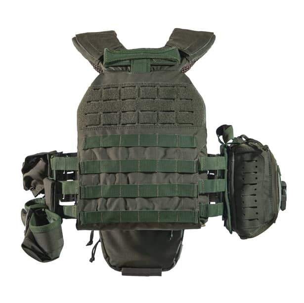 2 - Плитоноска TUR PRO (Комплект) с системой быстрого сброса. Molle. Цвет Олива.