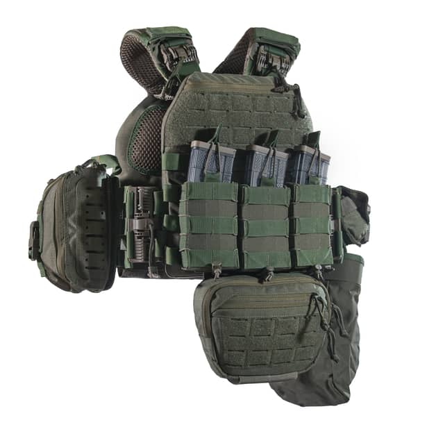 19 - Плитоноска TUR PRO (Комплект) с системой быстрого сброса. Molle. Цвет Олива.