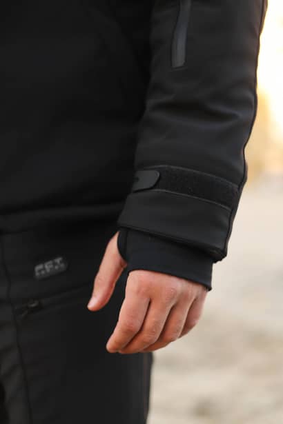 13 - Куртка тактична Softshell ХАНТЕР. Осінь-Весна Чорний. Розмір S (40-42)