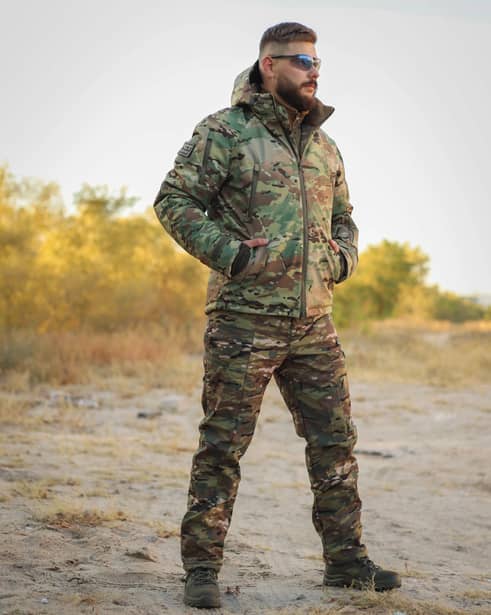 3 - Куртка тактическая Softshell ХАНТЕР. Осень-Весна Мультикам. Размер S (40-42)