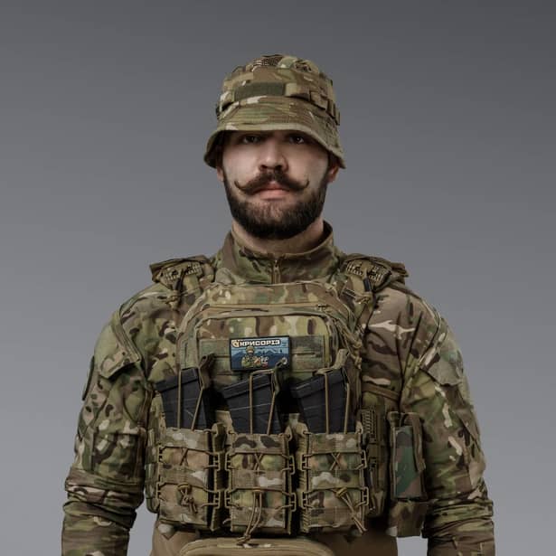 4 - Одинарный пластиковый подсумок под магазины AK\AR. Cordura 1000D. Molle. Мультикам