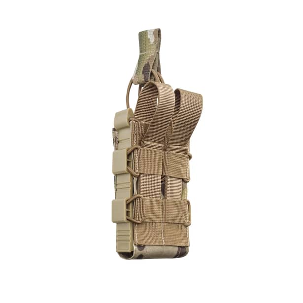 8 - Одинарный пластиковый подсумок под магазины AK\AR. Cordura 1000D. Molle. Мультикам