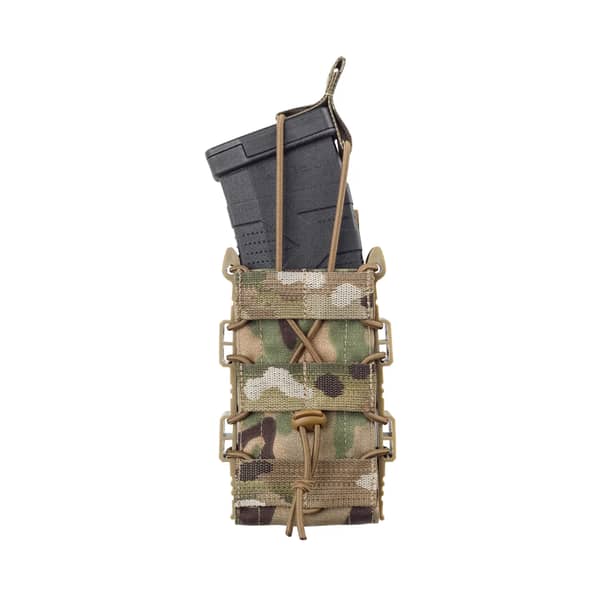 6 - Одинарный пластиковый подсумок под магазины AK\AR. Cordura 1000D. Molle. Мультикам