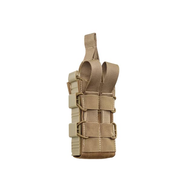 7 - Одинарный пластиковый подсумок под магазины AK\AR. Cordura 1000D. Molle. Койот