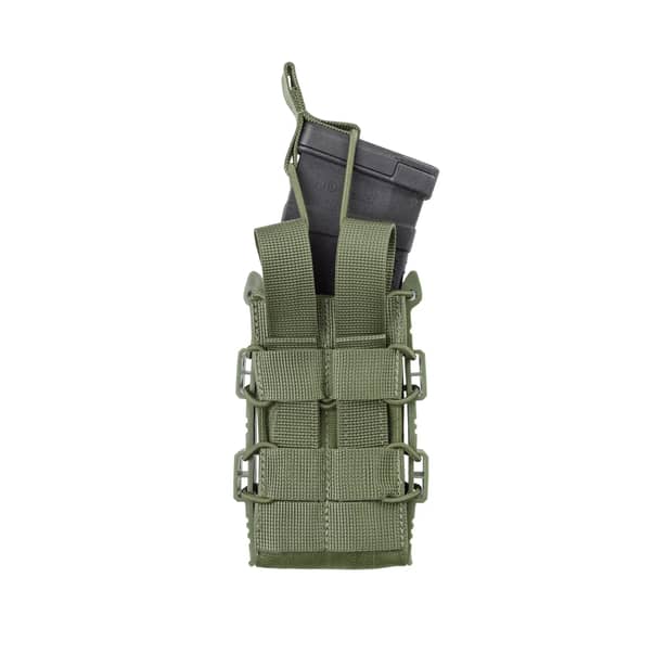 2 - Одинарний пластиковий підсумок під магазини AK\AR. Cordura 1000D. Molle. Олива