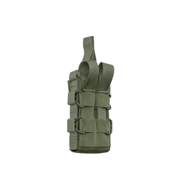 7 - Одинарний пластиковий підсумок під магазини AK\AR. Cordura 1000D. Molle. Олива