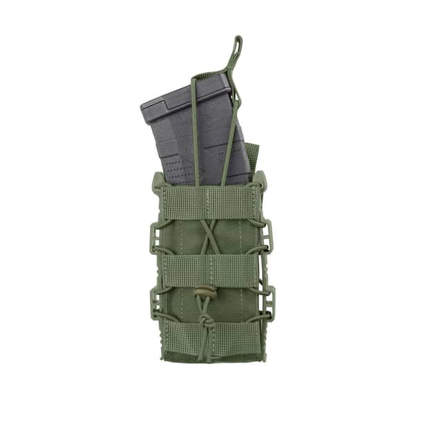 5 - Одинарний пластиковий підсумок під магазини AK\AR. Cordura 1000D. Molle. Олива