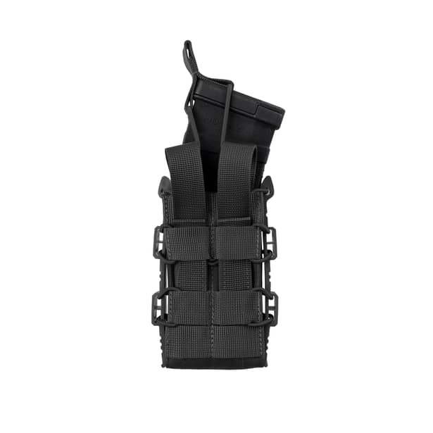 2 - Одинарный пластиковый подсумок под магазины AK\AR. Cordura 1000D. Molle. Черный