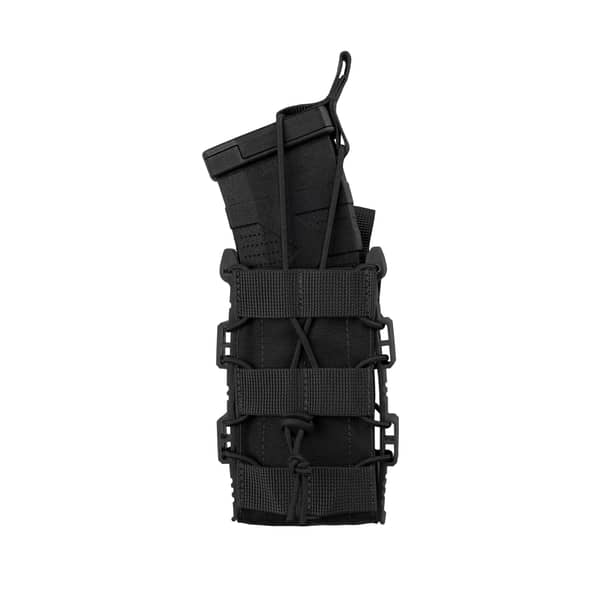 6 - Одинарный пластиковый подсумок под магазины AK\AR. Cordura 1000D. Molle. Черный