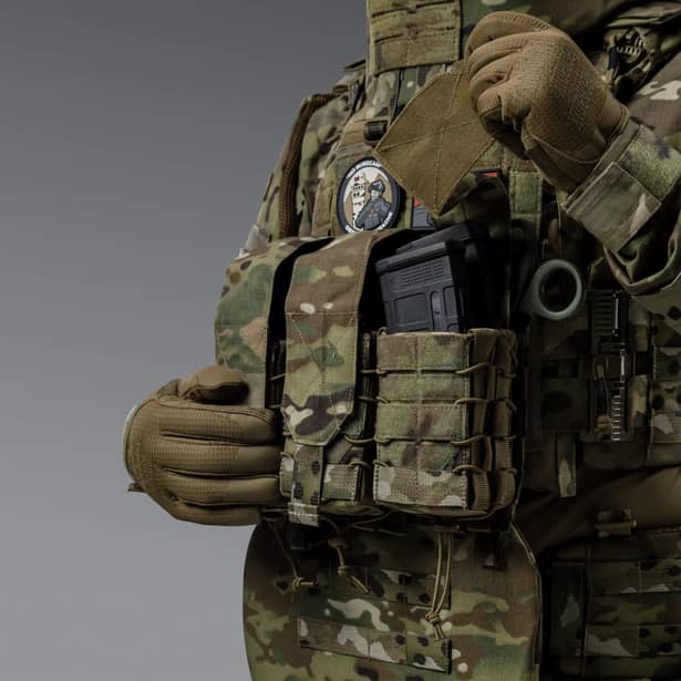 5 - Подвійний закритий підсумок під магазини AK\AR. Cordura 500D. Molle. Мультикам
