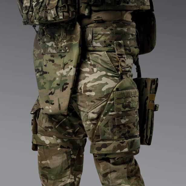 6 - Балістичний захист стегон 2-го класу захисту. CORDURA 1000D. Мультикам