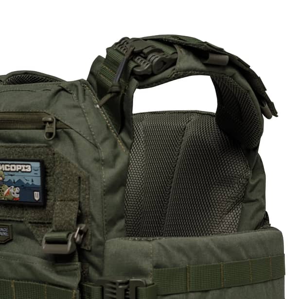 9 - Плитоноска SVAROG PRO з системою швидкого скидання. Molle. Колір Олива.