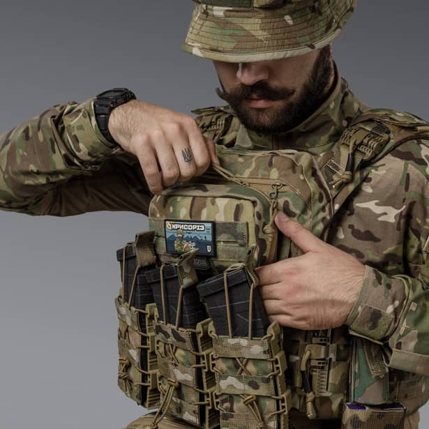 6 - Нагрудный админ-подсумок. MOLLE. Тактический подсумок. Мультикам