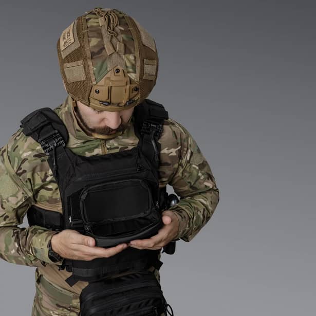 7 - Нагрудний адмін-підсумок. MOLLE. Тактичний підсумок. Чорний