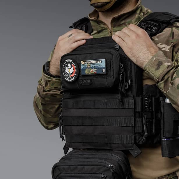 4 - Нагрудний адмін-підсумок. MOLLE. Тактичний підсумок. Чорний
