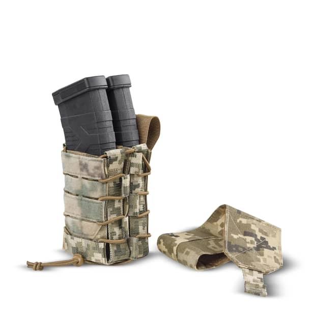 8 - Подвійний закритий підсумок під магазини AK\AR. Cordura 500D. Molle. Піксель