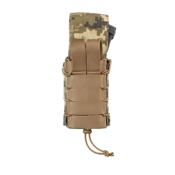 2 - Подвійний закритий підсумок під магазини AK\AR. Cordura 500D. Molle. Піксель