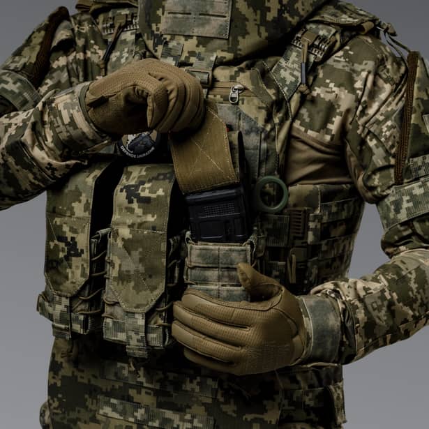 5 - Подвійний закритий підсумок під магазини AK\AR. Cordura 500D. Molle. Піксель