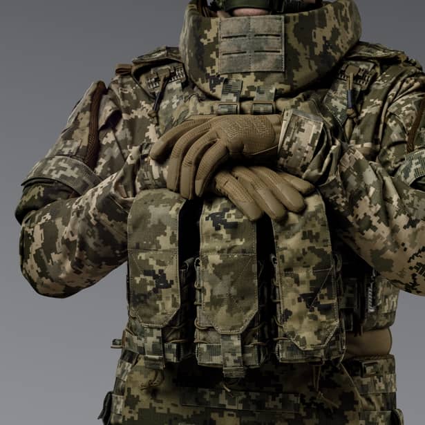 6 - Подвійний закритий підсумок під магазини AK\AR. Cordura 500D. Molle. Піксель
