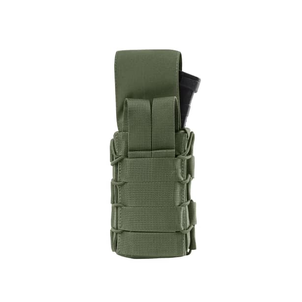 2 - Подвійний закритий підсумок під магазини AK\AR. Cordura 500D. Molle. Олива