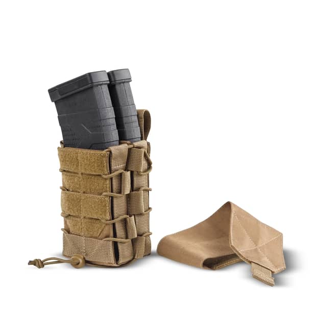 8 - Подвійний закритий підсумок під магазини AK\AR. Cordura 500D. Molle. Койот