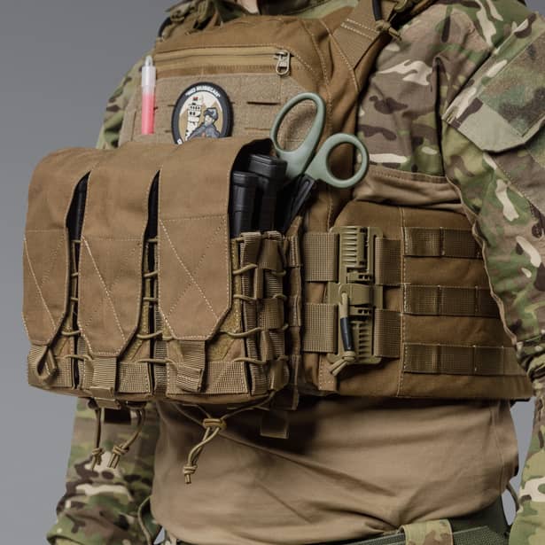 4 - Подвійний закритий підсумок під магазини AK\AR. Cordura 500D. Molle. Койот