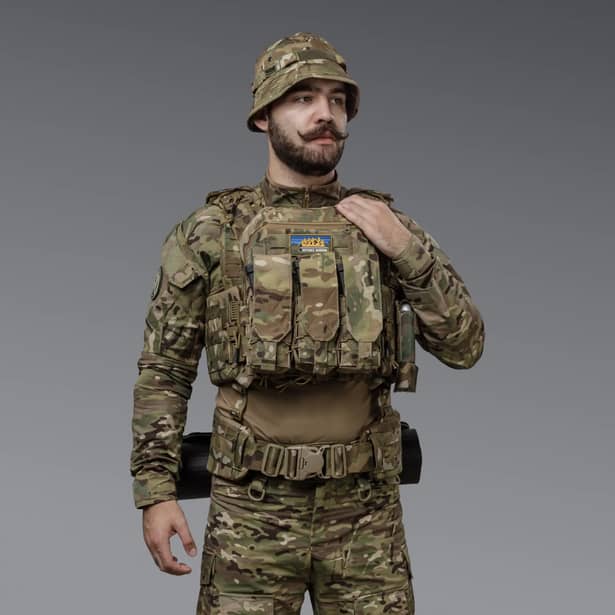 3 - Одинарний закритий підсумок під магазини AK\AR. Cordura 500D. Molle. Мультикам