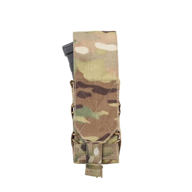 7 - Одинарний закритий підсумок під магазини AK\AR. Cordura 500D. Molle. Мультикам