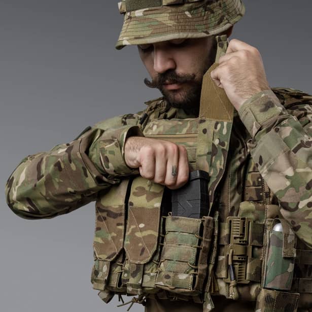 4 - Одинарний закритий підсумок під магазини AK\AR. Cordura 500D. Molle. Мультикам