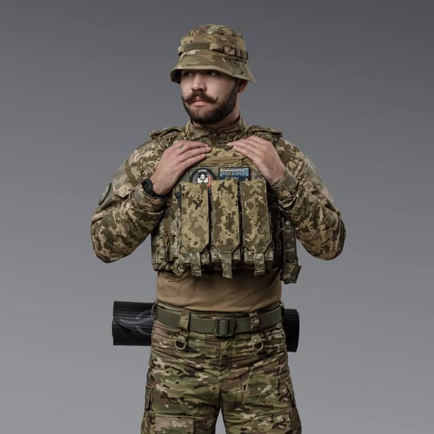 4 - Одинарний закритий підсумок під магазини AK\AR. Cordura 500D. Molle. Піксель