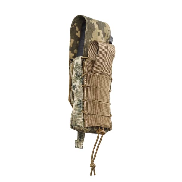 9 - Одинарний закритий підсумок під магазини AK\AR. Cordura 500D. Molle. Піксель