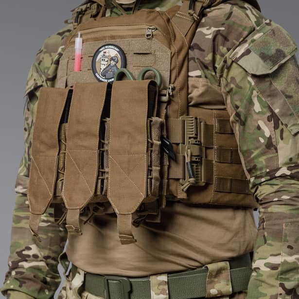 5 - Одинарний закритий підсумок під магазини AK\AR. Cordura 500D. Molle. Койот