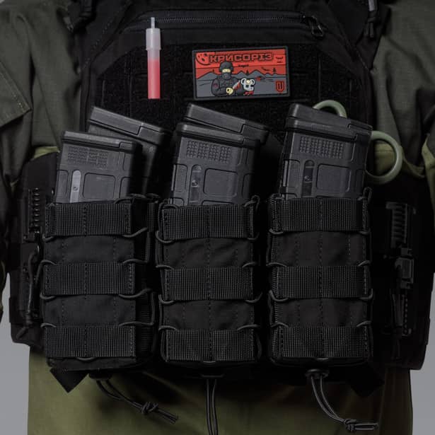 5 - Подвійний підсумок під магазини AK\AR. Cordura 500D. Molle. Чорний