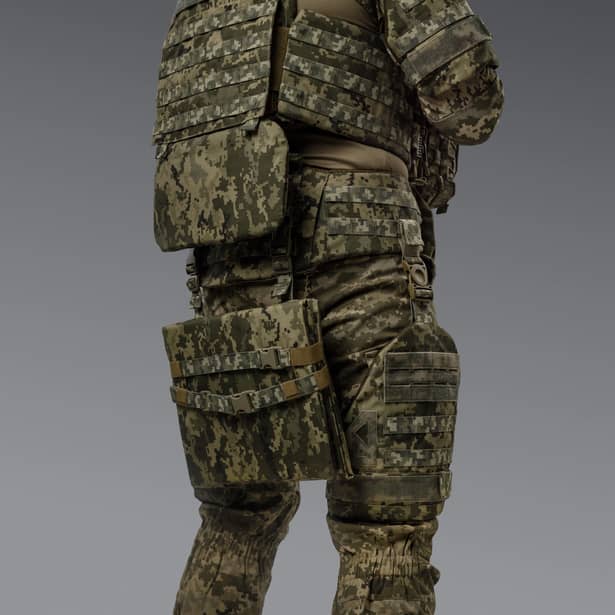 5 - Балістичний захист попереку 2-го класу захисту. CORDURA 500D. Піксель