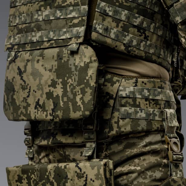 3 - Балістичний захист попереку 2-го класу захисту. CORDURA 500D. Піксель