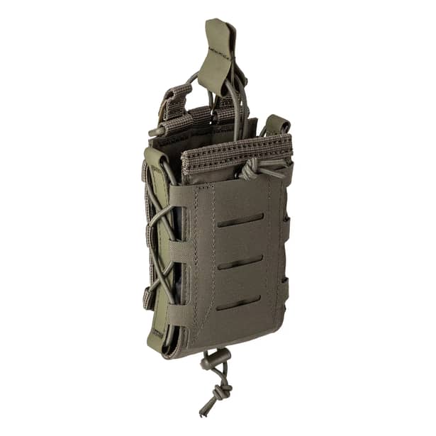 4 - Одинарный подсумок для магазина 5.11 Tactical Flex Multi-Caliber Cover. Олива