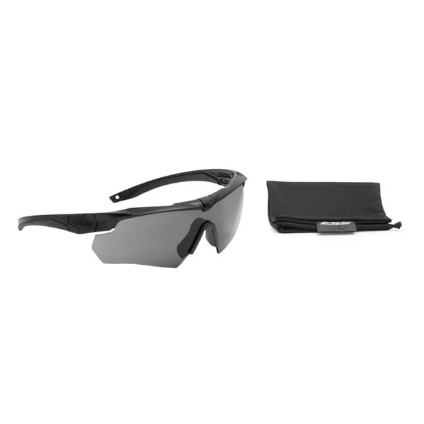 4 - Баллистические защитные очки ESS Crossbow One Black с линзой Smoke Gray