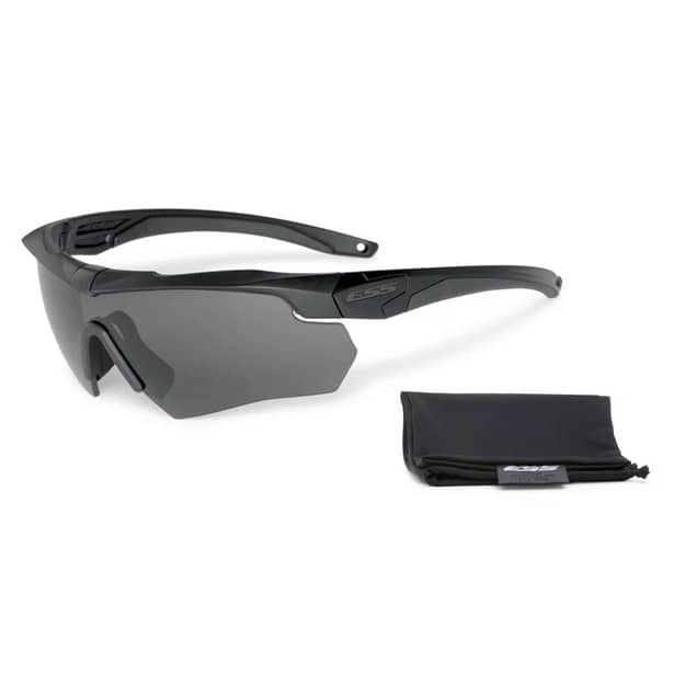 3 - Баллистические защитные очки ESS Crossbow One Black с линзой Smoke Gray