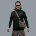 4 - Плечова однолямкова сумка. Збільшена. Cordura 1000D Олива
