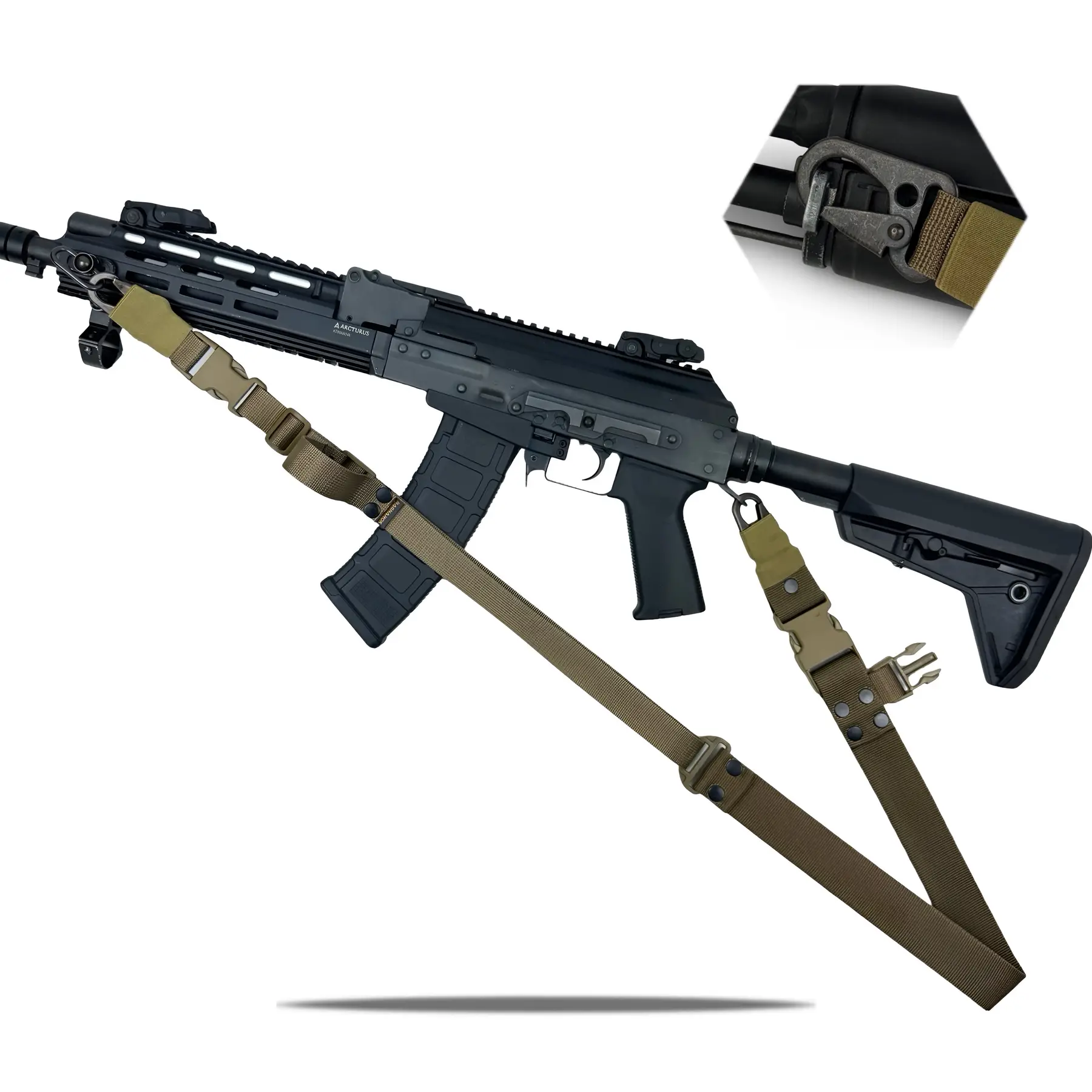 1 - Ремінь одно/двоточковий збройовий RAGNAROK ODIN carbine Gen.II. Койот