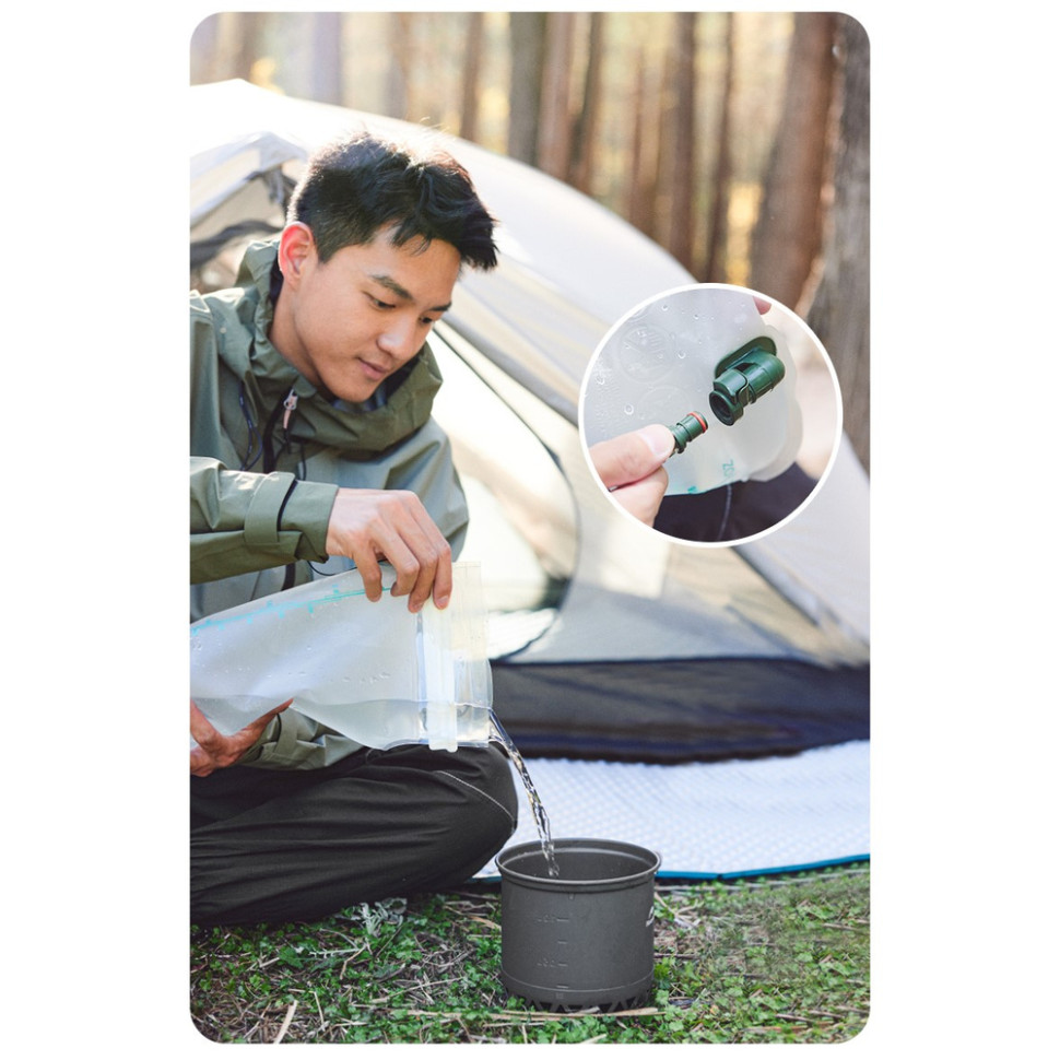 11 - Питна система (гідратор) Naturehike CNK2450CF011, 1.5л. прозора