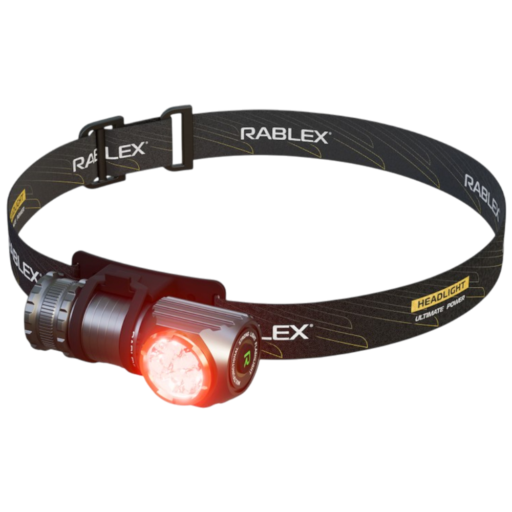 3 - Ліхтар ручний Rablex RB928 з кріпленням на голову (білий+червоний)