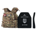 1 - Бронежилет 3-го класу (TUR PRO Gen 1). Вага 3.7 кг. З системою швидкого скидання. Molle. З боковими карманами. Колір Мультикам.